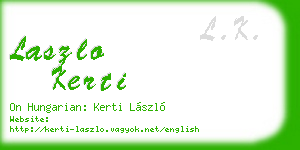 laszlo kerti business card