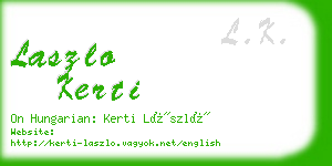 laszlo kerti business card